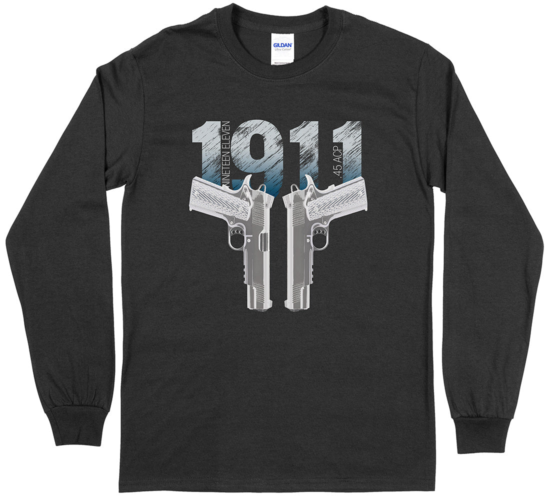 Colt 1911 Handgun Gun Lover Men's Long Sleeve T-Shirt - Black