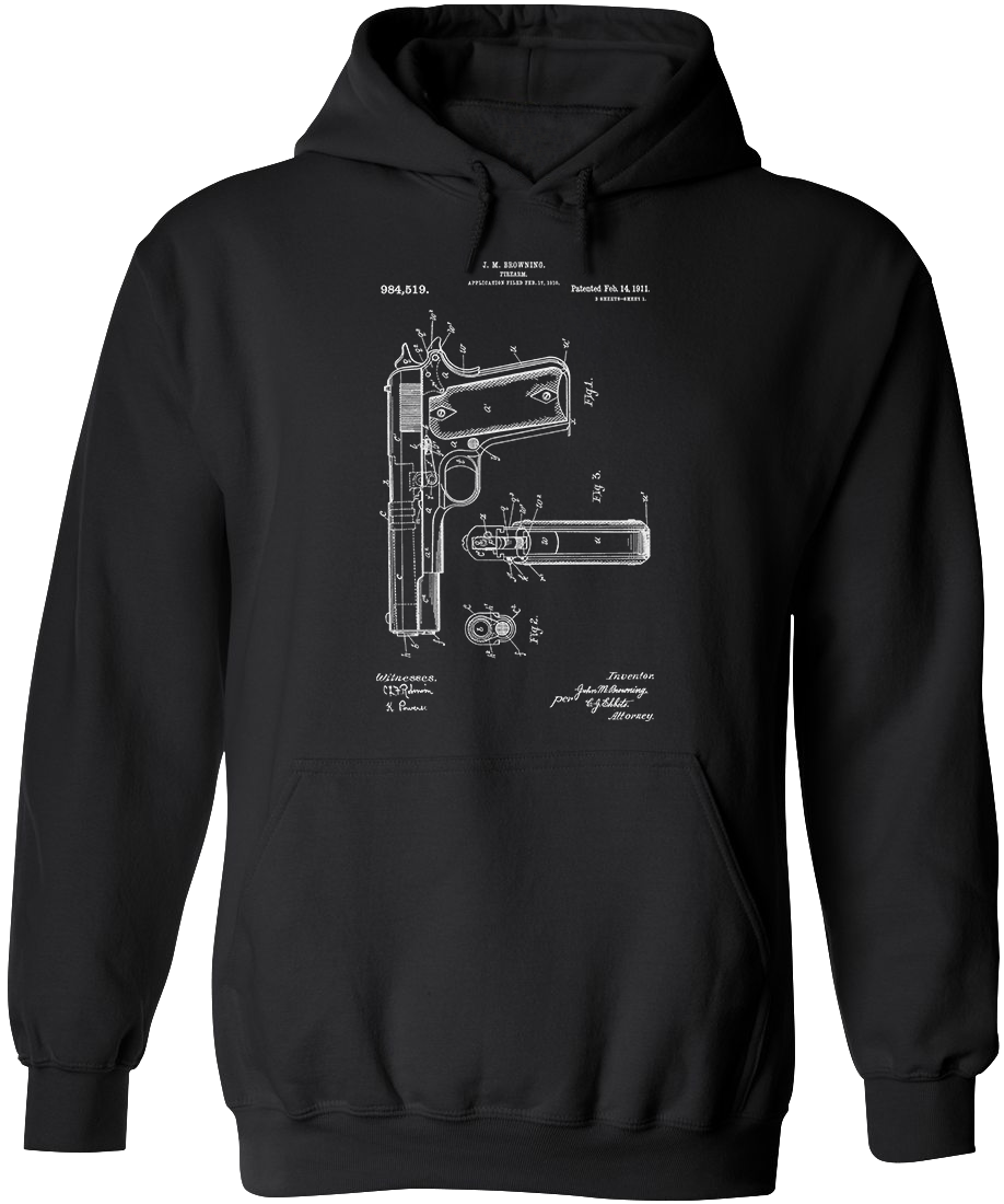 Colt 1911 Handgun Patent Men's Hoodie