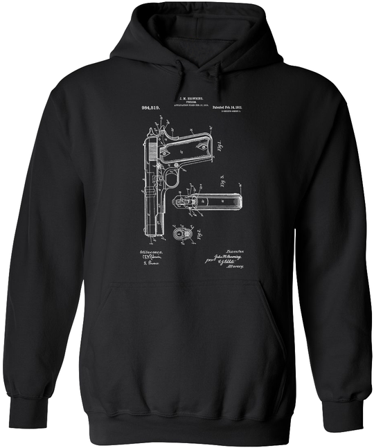 Colt 1911 Handgun Patent Men's Hoodie