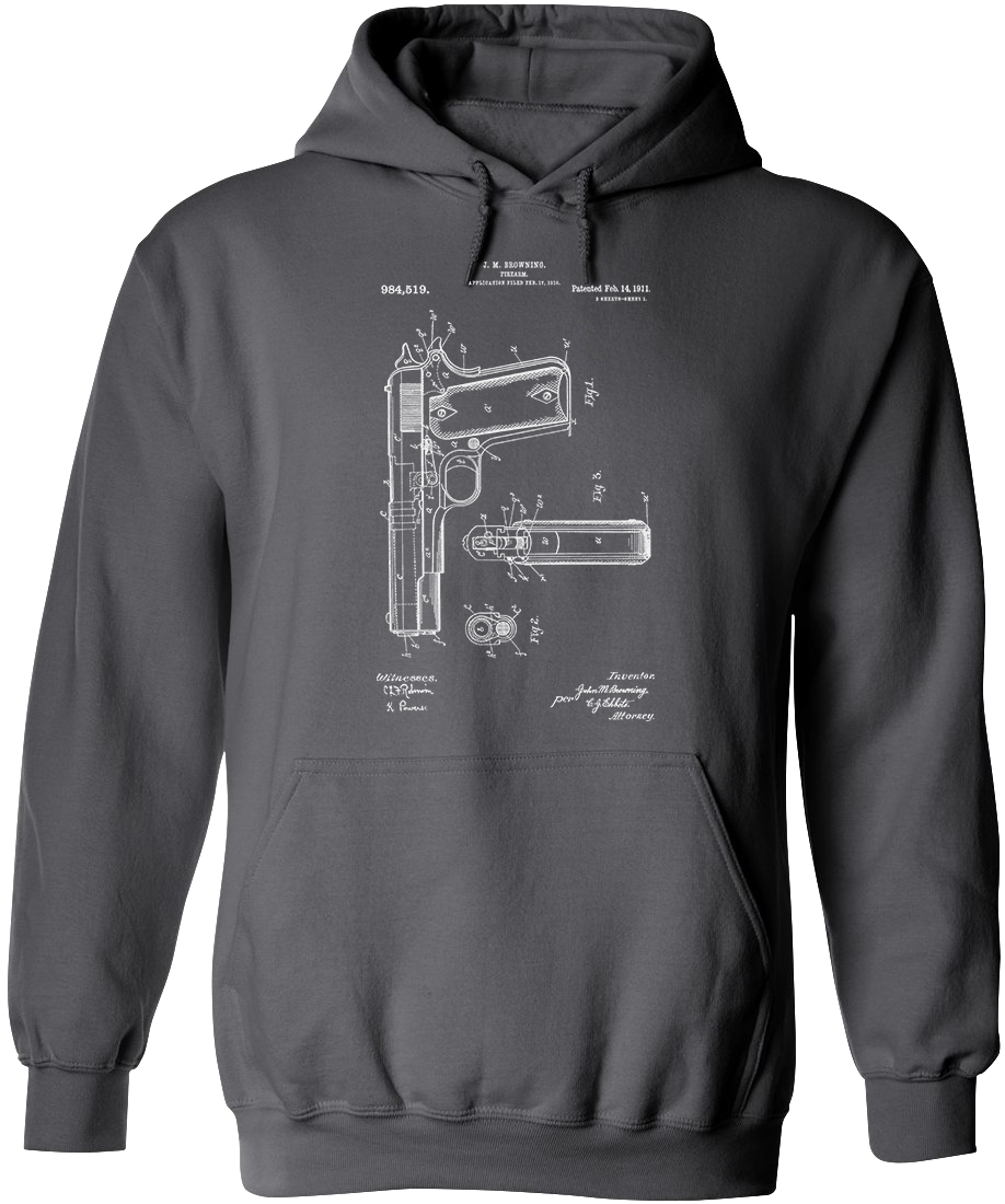 Colt 1911 Handgun Patent Men's Hoodie