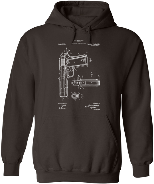 Colt 1911 Handgun Patent Men's Hoodie