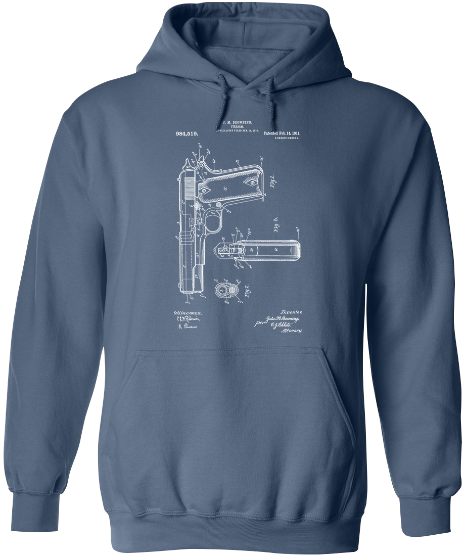 Colt 1911 Handgun Patent Men's Hoodie