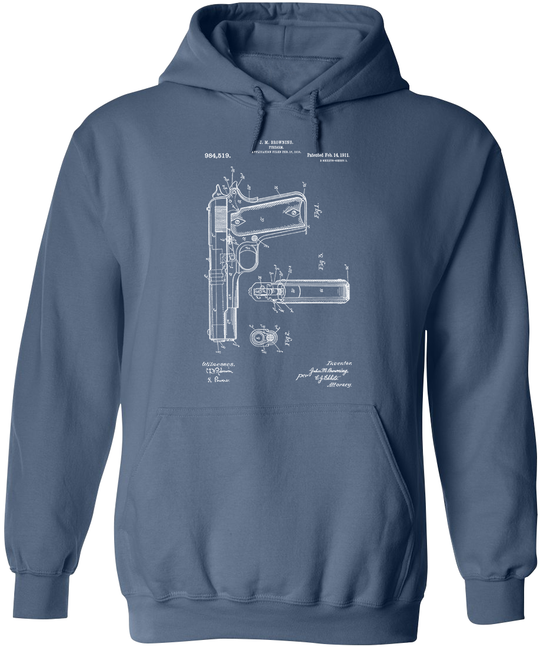 Colt 1911 Handgun Patent Men's Hoodie