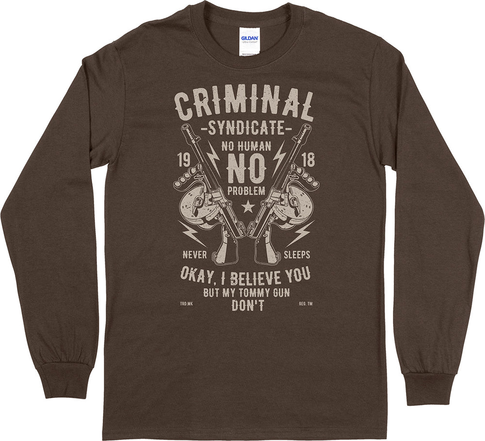 Tommy Gun... Long Sleeve Men's T-Shirt