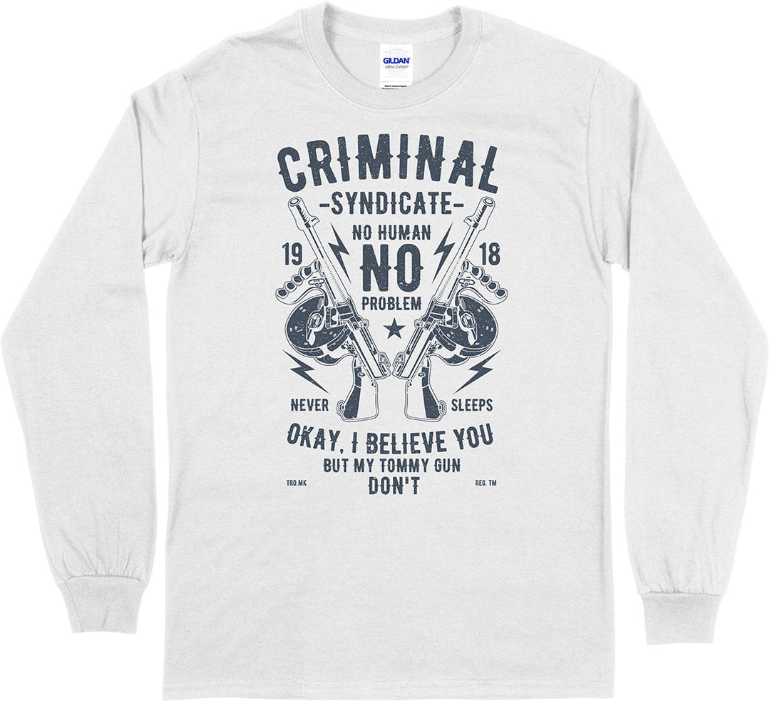 Tommy Gun... Long Sleeve Men's T-Shirt