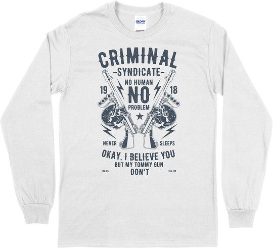 Tommy Gun... Long Sleeve Men's T-Shirt