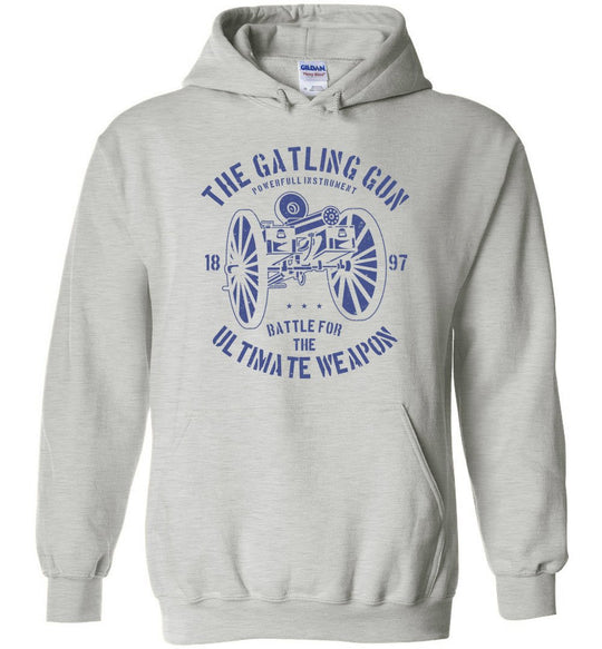 The Gatling Gun - Men’s Pro Gun Hoodie - Ash