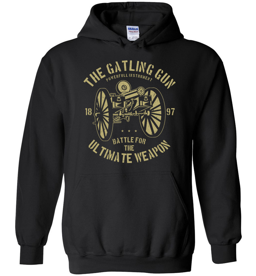 The Gatling Gun - Men’s Pro Gun Hoodie - Black