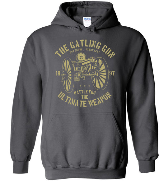 The Gatling Gun - Men’s Pro Gun Hoodie - Charcoal