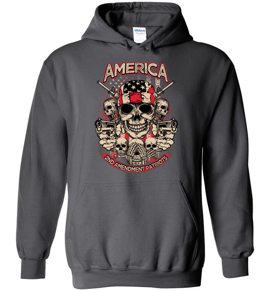 2nd Amendment Patriots - Pro Gun Men's Apparel - Dark Grey Hoodie