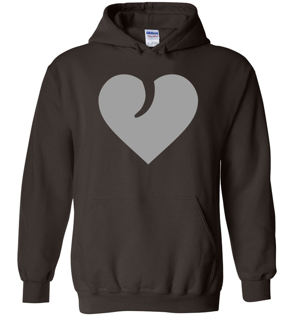 I Love Guns, Heart and Trigger - Men's 2nd Amendment Apparel - Dark Brown Hoodie