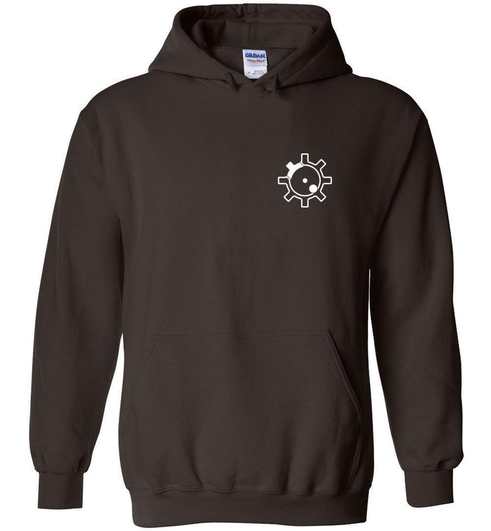AR-15 Bolt Face - Men's Pro Gun Hoodie - Dark Brown
