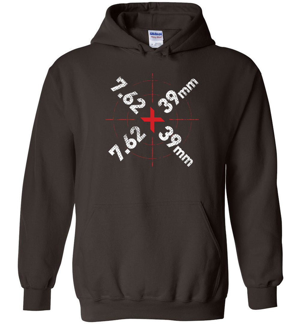 7.62 x 39mm Caliber Ammo AK-47 Tactical Gun Hoodie - Dark Chocolate