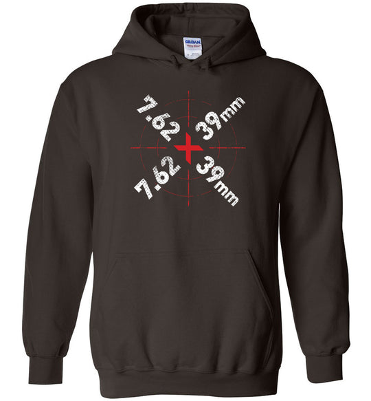 7.62 x 39mm Caliber Ammo AK-47 Tactical Gun Hoodie - Dark Chocolate