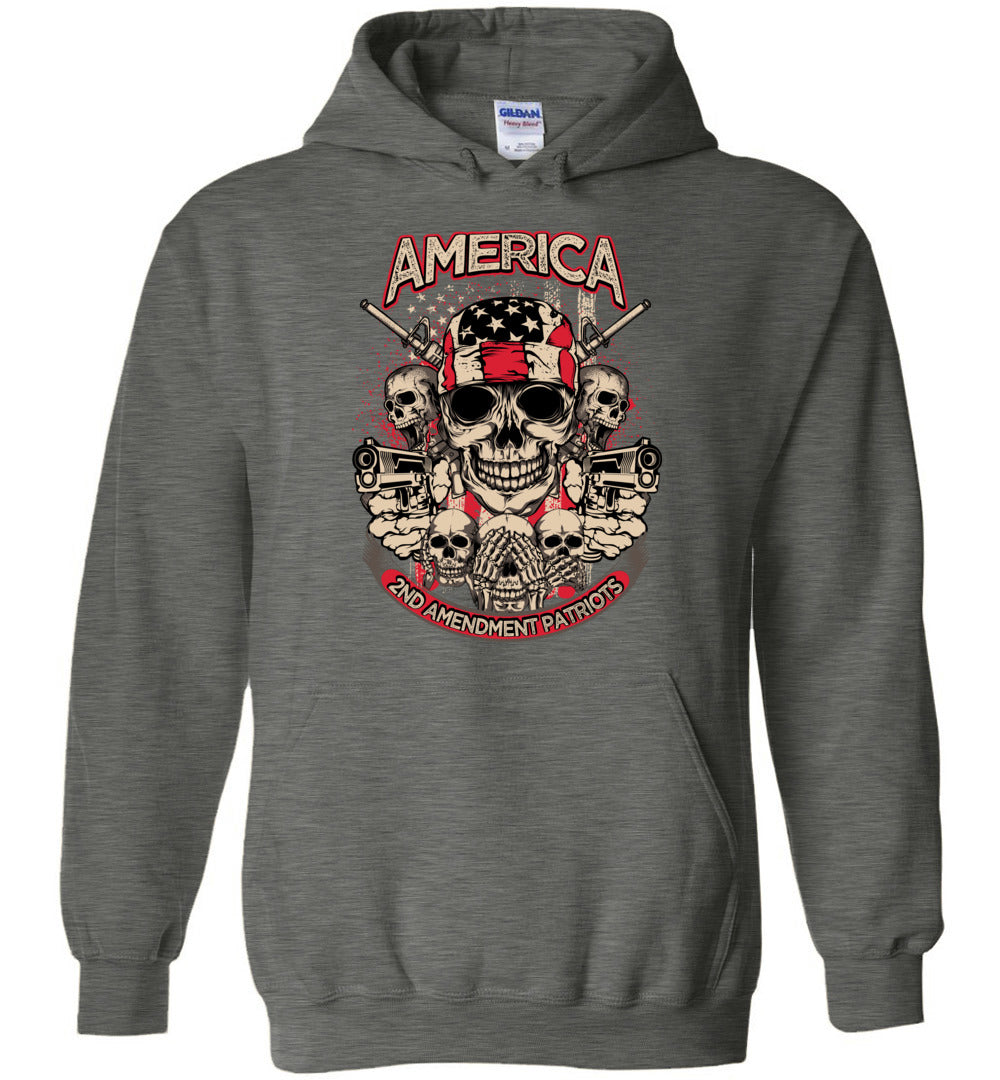 2nd Amendment Patriots - Pro Gun Men's Apparel - Dark Heather Hoodie