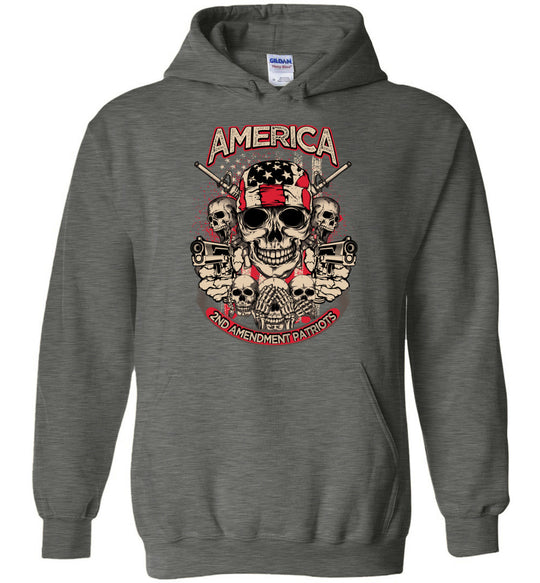 2nd Amendment Patriots - Pro Gun Men's Apparel - Dark Heather Hoodie