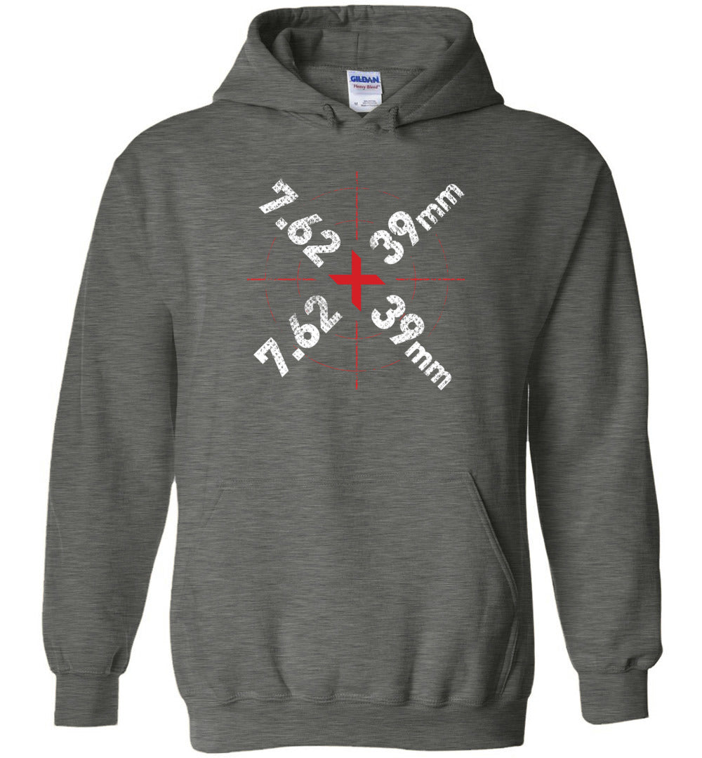 7.62 x 39mm Caliber Ammo AK-47 Tactical Gun Hoodie - Dark Heather