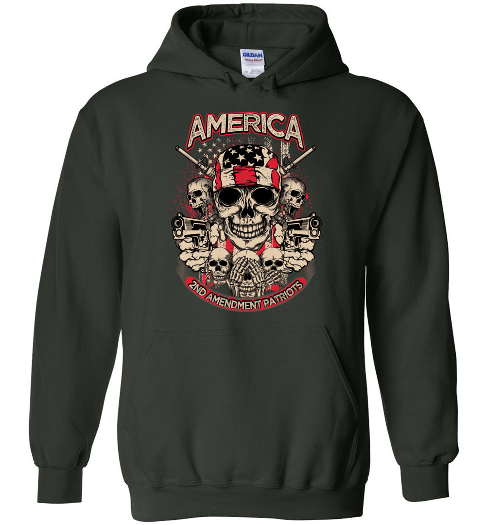 2nd Amendment Patriots - Pro Gun Men's Apparel - Green Hoodie