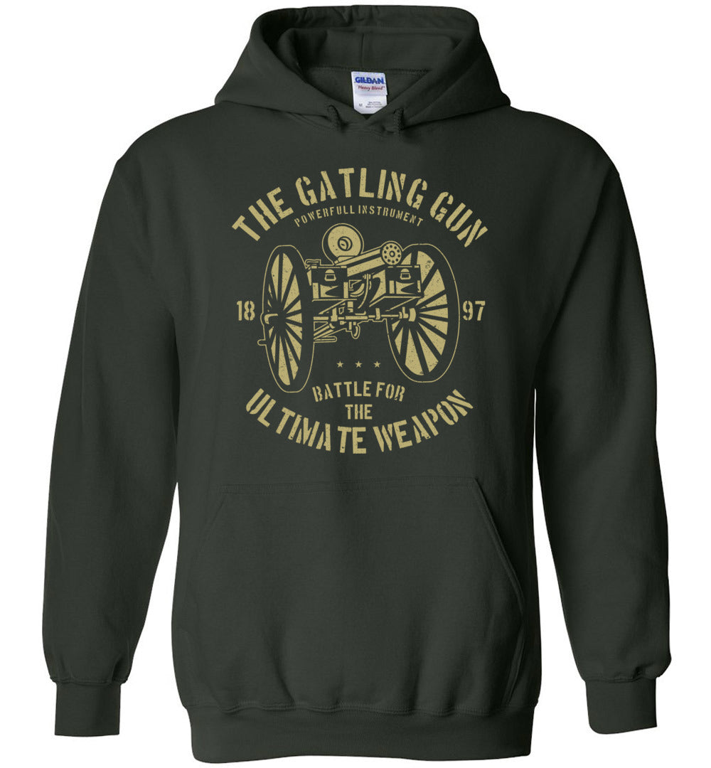 The Gatling Gun - Men’s Pro Gun Hoodie - Green