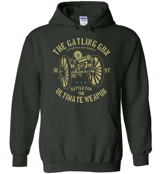 The Gatling Gun - Men’s Pro Gun Hoodie - Green