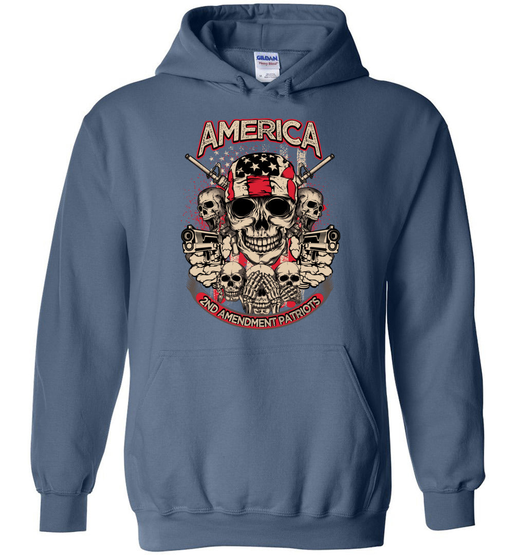 2nd Amendment Patriots - Pro Gun Men's Apparel - Blue Hoodie