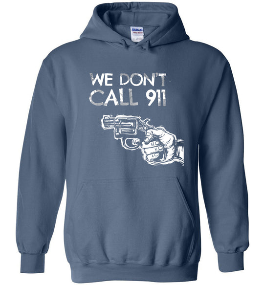 We Don't Call 911 - Men’s Pro Gun Shooting T-shirt - Indigo Blue