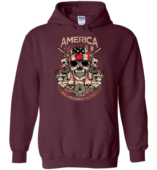2nd Amendment Patriots - Pro Gun Men's Apparel - Maroon Hoodie