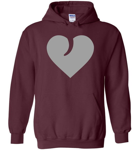 I Love Guns, Heart and Trigger - Men's 2nd Amendment Apparel - Maroon Hoodie