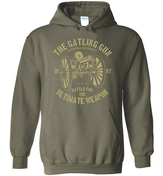 The Gatling Gun - Men’s Pro Gun Hoodie - Military Green