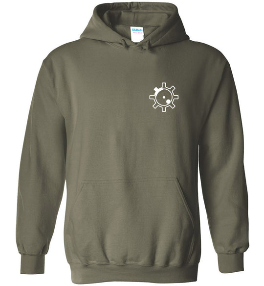 AR-15 Bolt Face - Men's Pro Gun Hoodie - Military Green