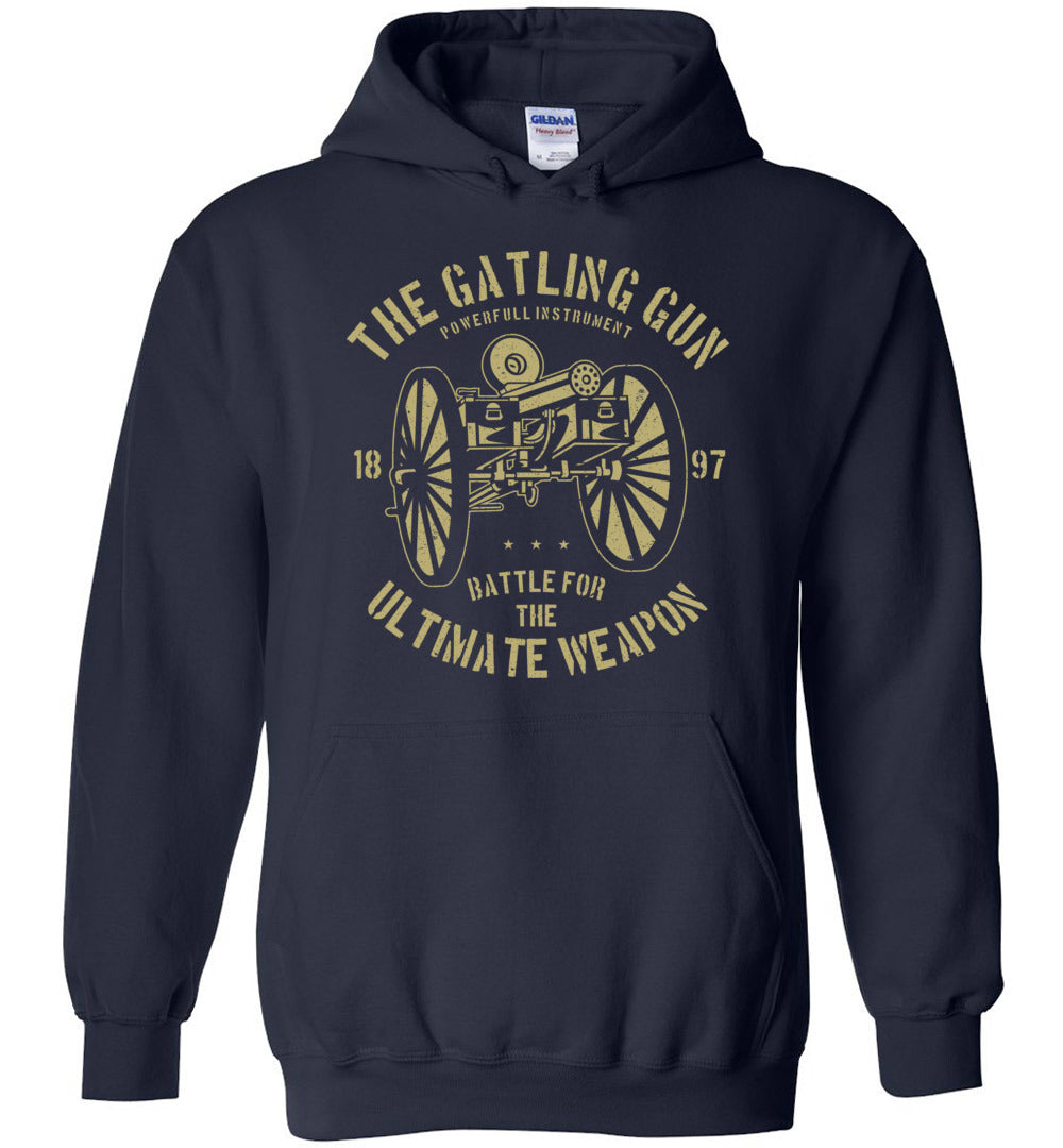 The Gatling Gun - Men’s Pro Gun Hoodie - Navy