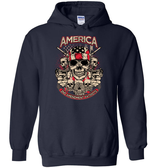 2nd Amendment Patriots - Pro Gun Men's Apparel - Dark Blue Hoodie