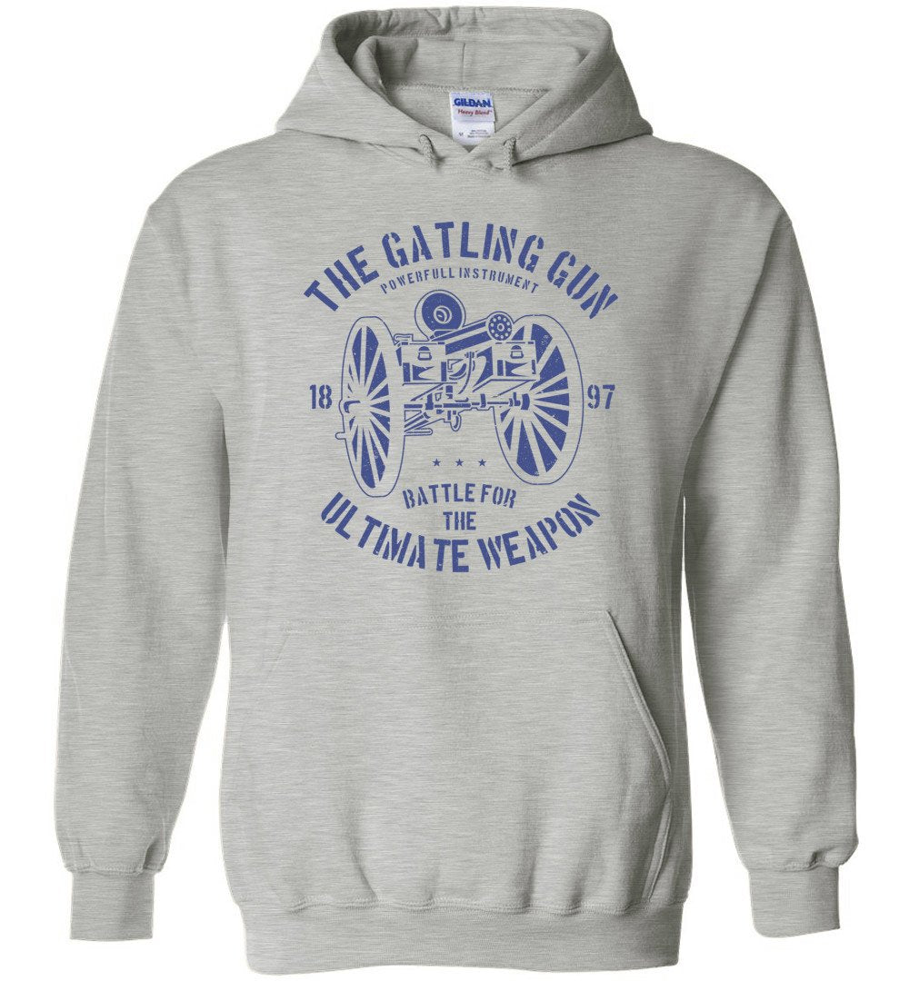 The Gatling Gun - Men’s Pro Gun Hoodie - Ash
