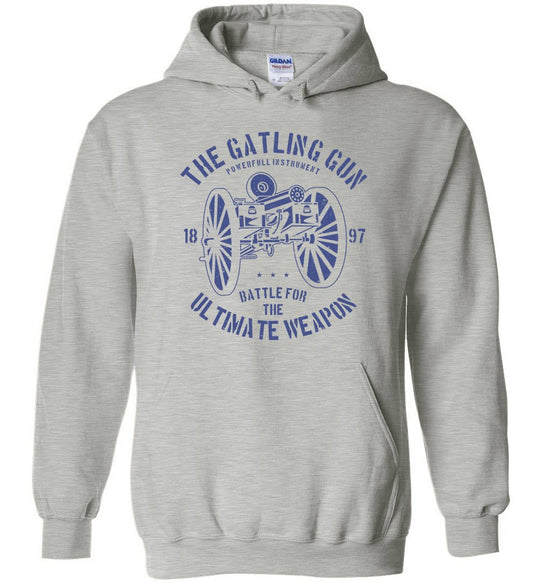 The Gatling Gun - Men’s Pro Gun Hoodie - Ash
