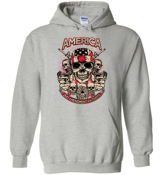 2nd Amendment Patriots - Pro Gun Men's Apparel - Sports Grey Hoodie