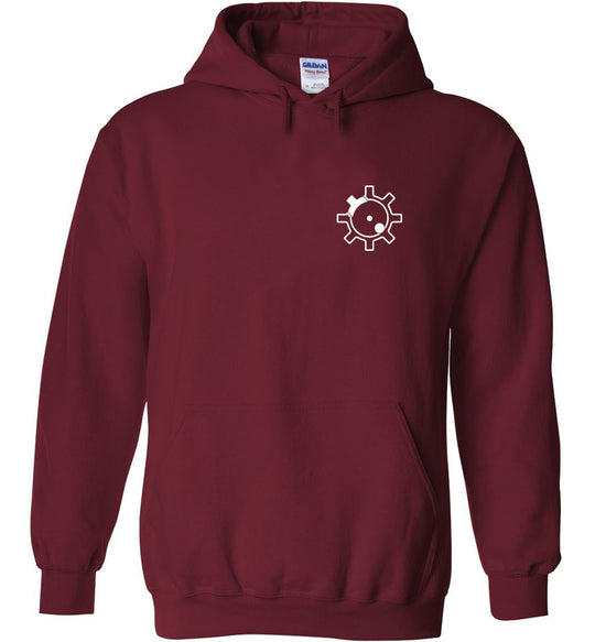 AR-15 Bolt Face - Men's Pro Gun Hoodie - Garnet