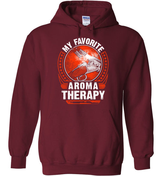 My Favorite Aroma Therapy - Pro Gun Men's Hoodie - Garnet