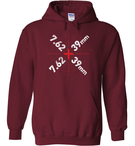 7.62 x 39mm Caliber Ammo AK-47 Tactical Gun Hoodie - Cardinal Red