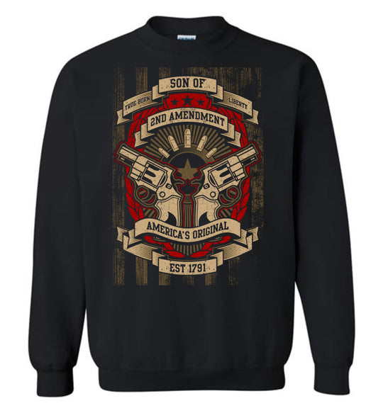 Son of Liberty 2nd Amendment Men's Apparel - Black Sweatshirt