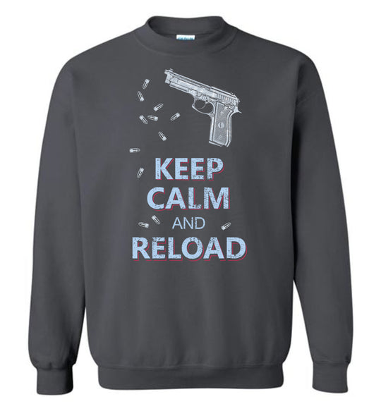 Keep Calm and Reload - Pro Gun Men's Sweatshirt - Charcoal