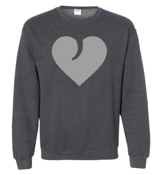 I Love Guns, Heart and Trigger - Men's 2nd Amendment Apparel - Dark Heather Sweatshirt