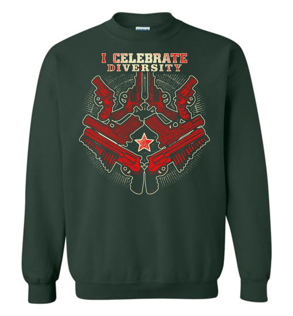 I Celebrate Diversity - Pro Gun Tactical Men's Sweatshirt - Green