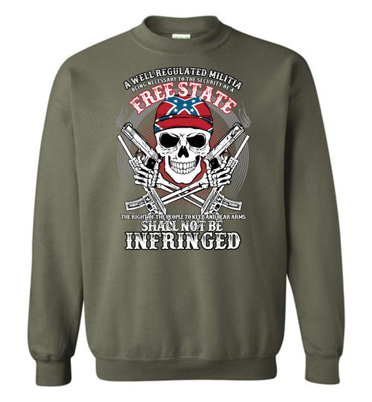 The right of the people to keep and bear arms shall not be infringed - Men's 2nd Amendment Sweatshirt - Military Green