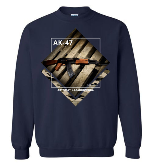 AK-47 Rifle - Tactical Men's Apparel - Navy Sweatshirt