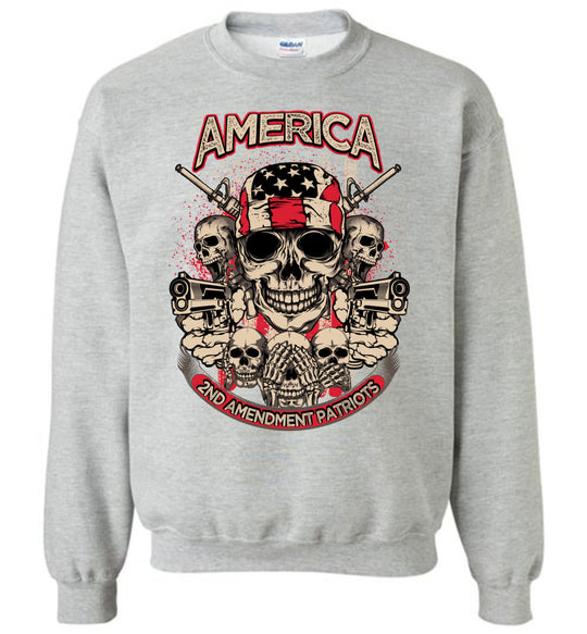 2nd Amendment Patriots - Pro Gun Men's Apparel - Sports Grey Sweatshirt