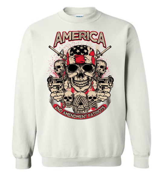 2nd Amendment Patriots - Pro Gun Men's Apparel - White Sweatshirt