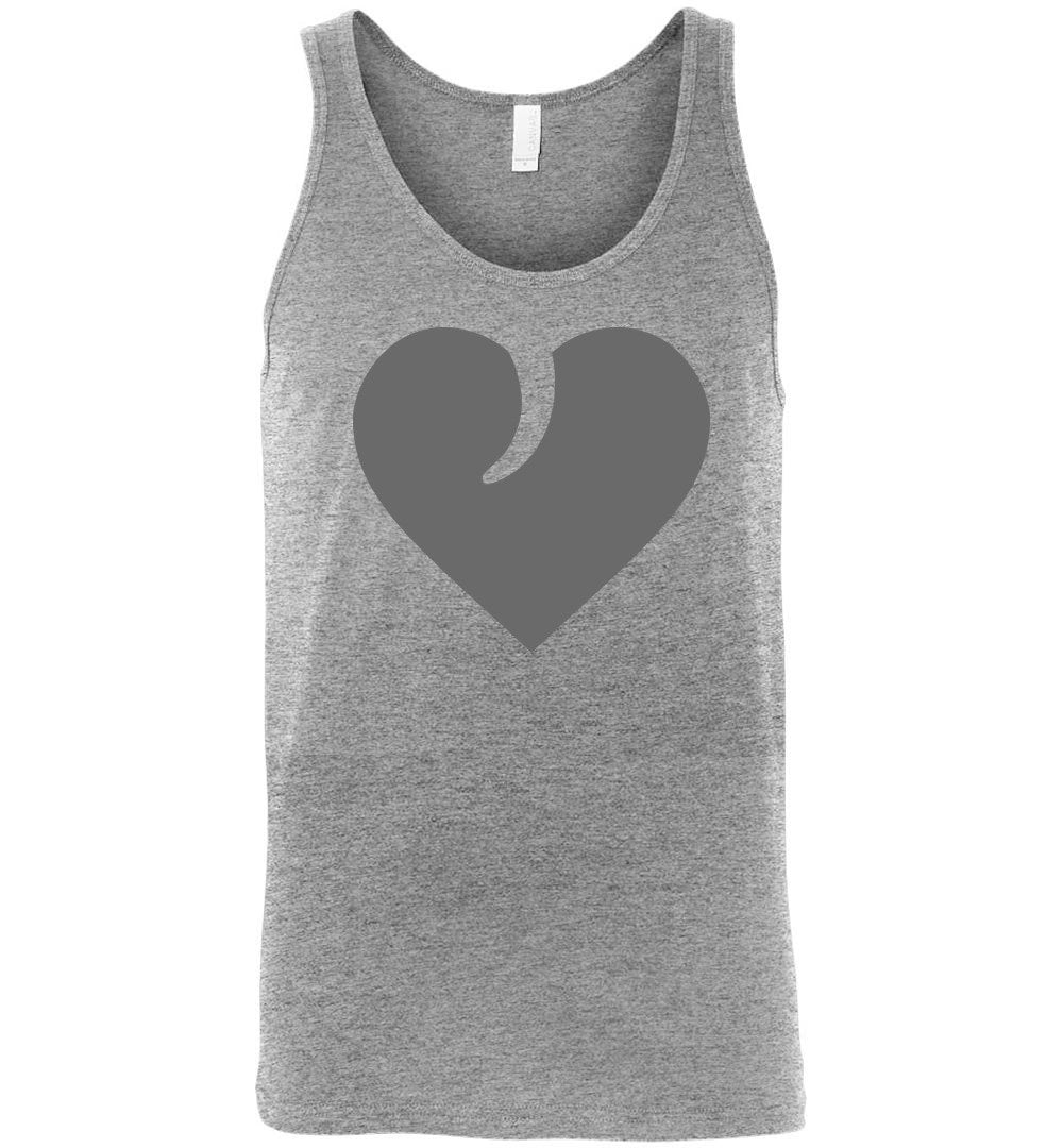 I Love Guns, Heart and Trigger - Men's 2nd Amendment Apparel - Athletic Heather Tank Top