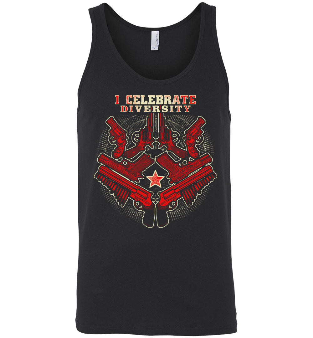 I Celebrate Diversity - Pro Gun Tactical Men's Tank Top - Black