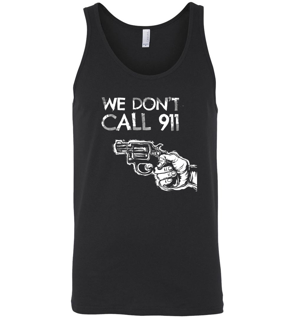 We Don't Call 911 - Men's Pro Gun Shooting Tank Top - Black