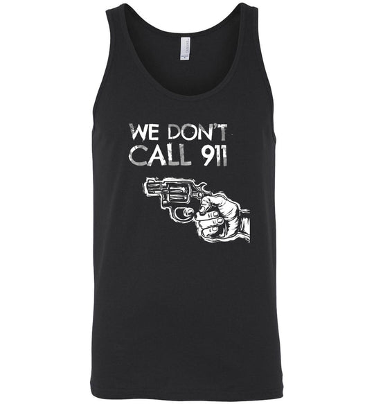 We Don't Call 911 - Men's Pro Gun Shooting Tank Top - Black